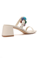 JEWEL ANKLE BLOCK HEEL-BEIGE