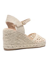 CUTWORK WEDGE HEEL-BEIGE