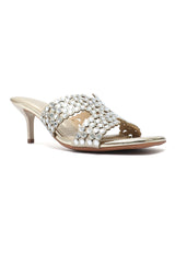 ELEGANT MIRROR STUD HEEL-LT/GOLD