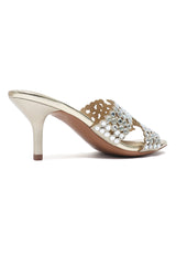 ELEGANT MIRROR STUD HEEL-LT/GOLD