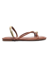 ACCENT STRAP FLAT-BROWN