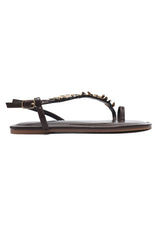LEAF FLAT SANDAL-COFFEE