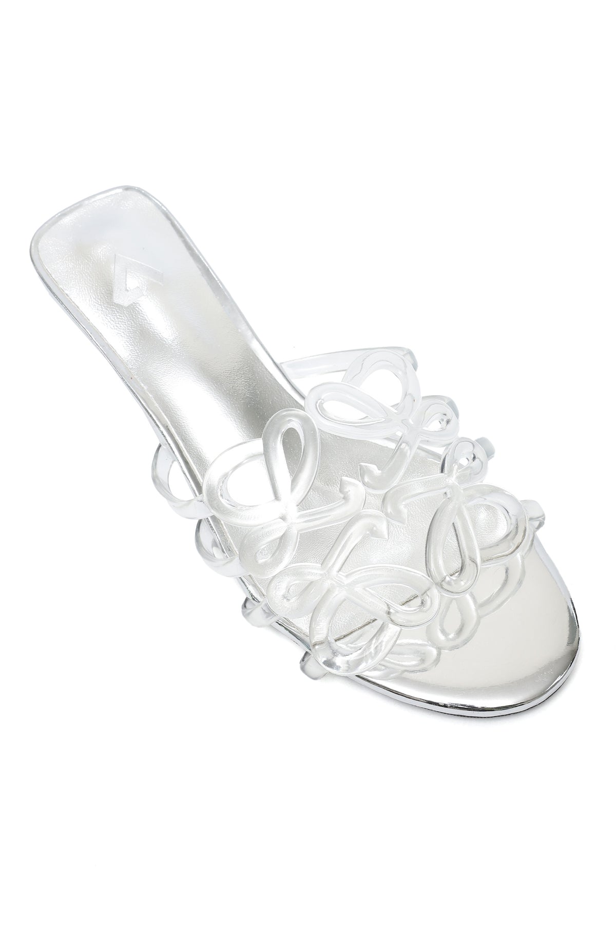 LOOP WEDGE SEMI HEEL-SILVER