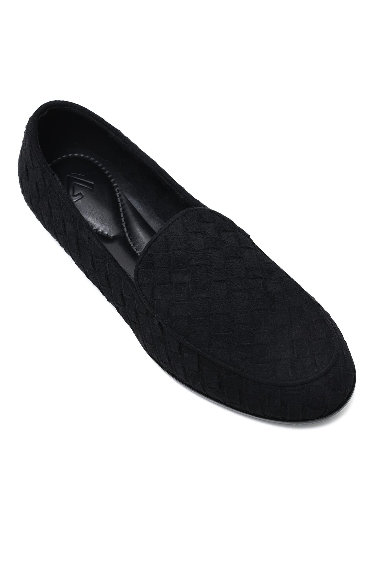 TEXTURED DRESS LOAFERS-BLACK