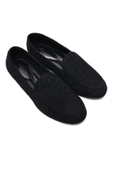 TEXTURED DRESS LOAFERS-BLACK