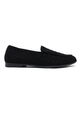 TEXTURED DRESS LOAFERS-BLACK