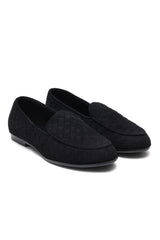 TEXTURED DRESS LOAFERS-BLACK