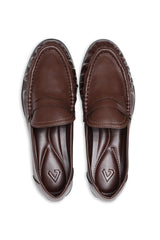 MODERN DRESS LOAFERS-BROWN