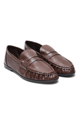 MODERN DRESS LOAFERS-BROWN