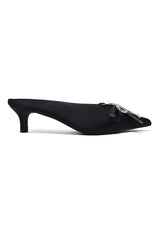 CELESTE JEWEL BOW MULES-BLACK