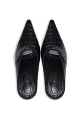MILANO EMBOSSED HEELS-BLACK