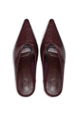 MILANO EMBOSSED HEELS-MAROON
