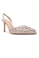 STARDUST JEWEL SLINGBACK HEELS-BEIGE