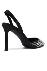 STARDUST JEWEL SLINGBACK HEELS-BLACK