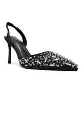 STARDUST JEWEL SLINGBACK HEELS-BLACK