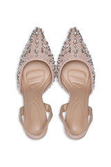 STARDUST JEWEL SLINGBACK HEELS-BEIGE