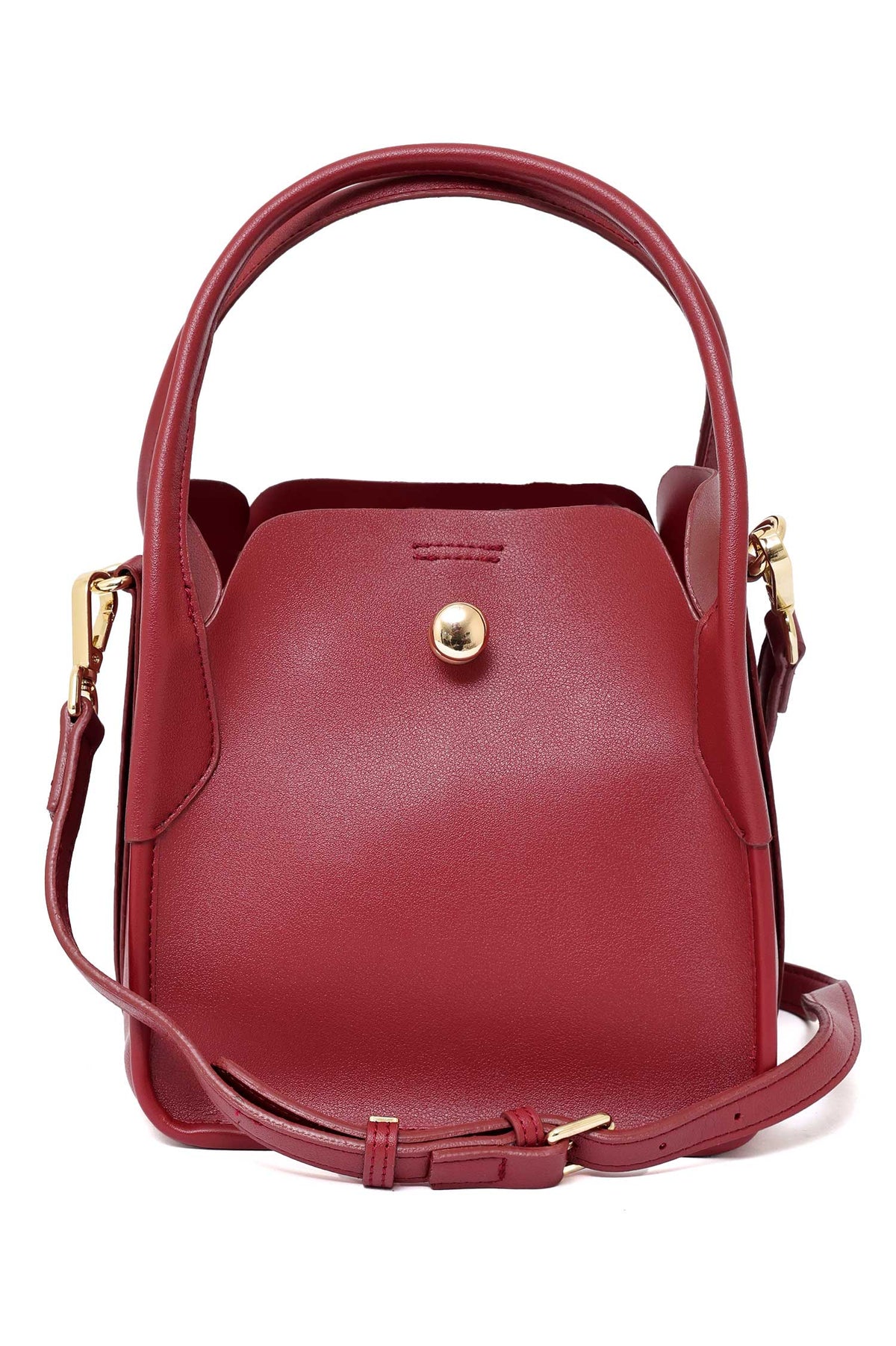 SLEEK BARREL SHOULDER BAG-MAROON