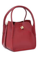 SLEEK BARREL SHOULDER BAG-MAROON