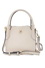 SLEEK BARREL SHOULDER BAG-BEIGE
