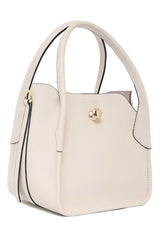 SLEEK BARREL SHOULDER BAG-BEIGE