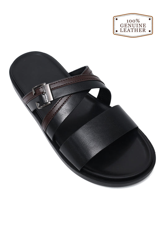 LUXE BAND SANDAL-BLACK
