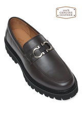 LUXE HERITAGE CHAIN LOAFERS-COFFEE