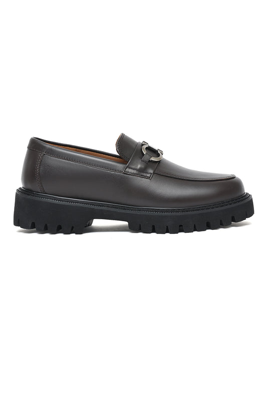 LUXE HERITAGE CHAIN LOAFERS-COFFEE