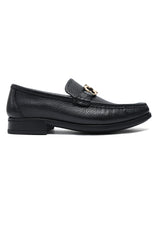 METAL EMBLEM SHOES-BLACK