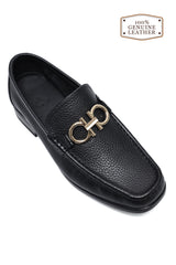 METAL EMBLEM SHOES-BLACK