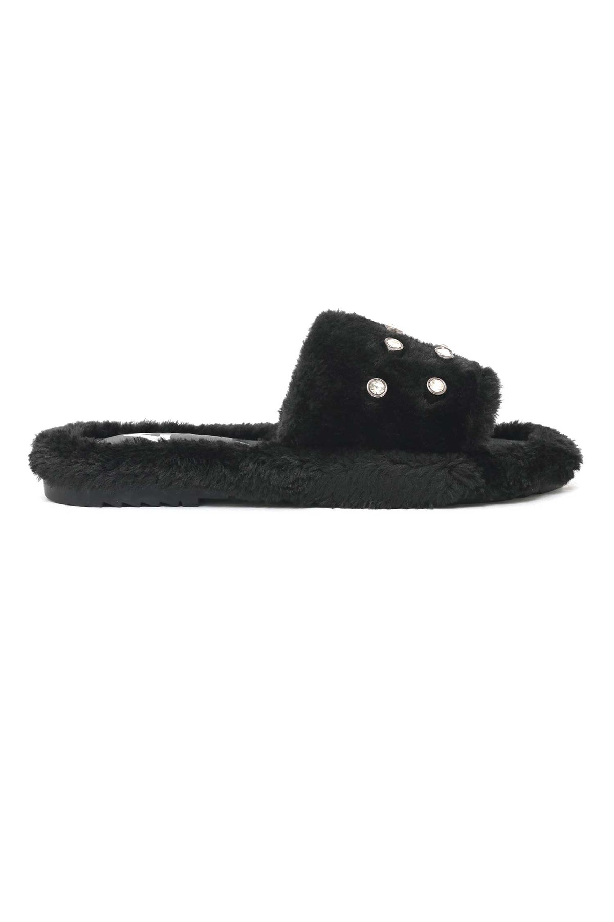PEARL SHINE FUR SLIDE-BLACK