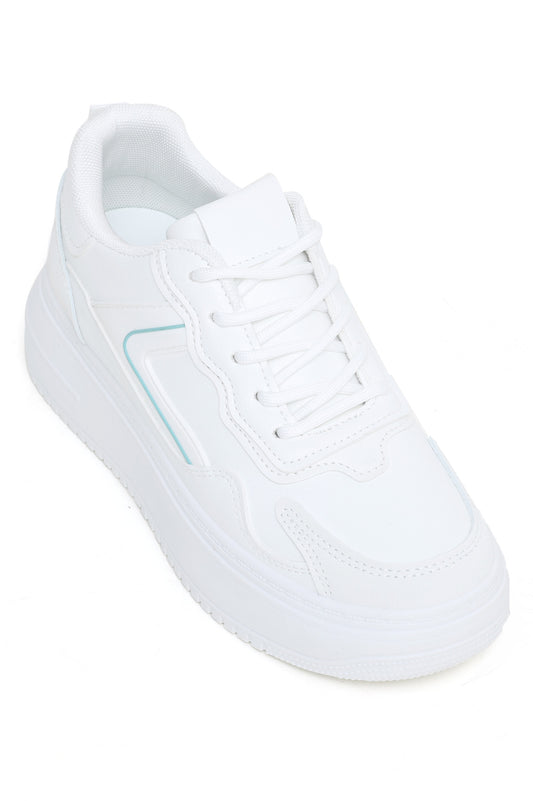 CONTRAST TRAINERS-WHITE