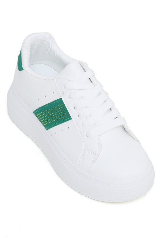 CHUNKY SNEAKERS-WHT/GREEN