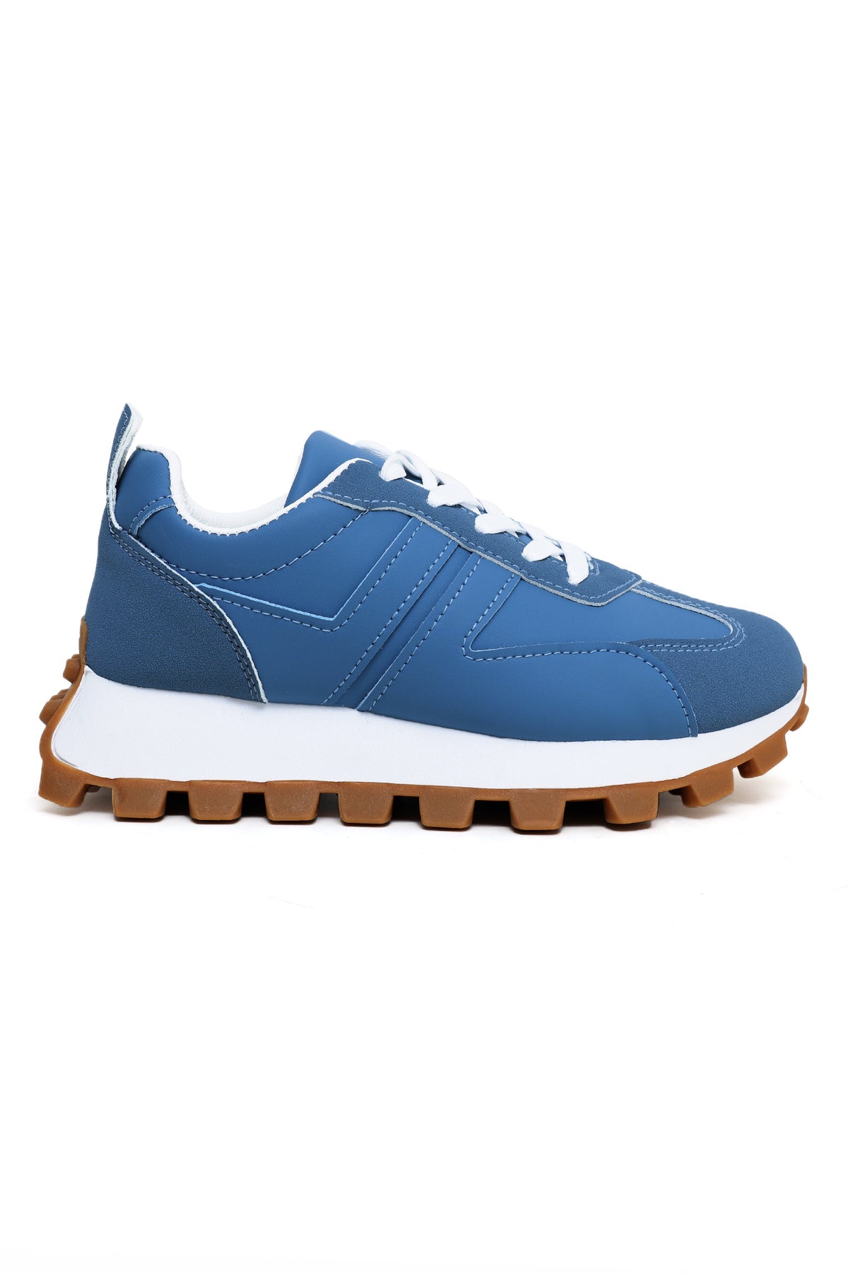 CONTRAST TRAINERS-BLUE