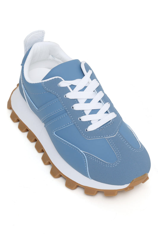 CONTRAST TRAINERS-BLUE