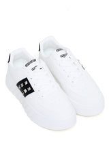CONTRAST TRAINERS-WHT/BLK