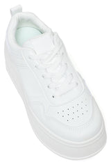 Minimalist Platform Sneakers-White