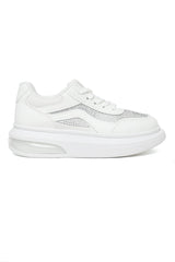 Rhinestone Accent Sneakers-White