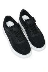 Rhinestone Accent Sneakers-Black