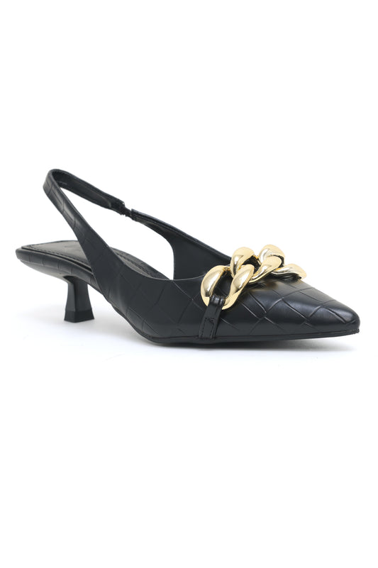 SLINGBACK HEELS-BLACK