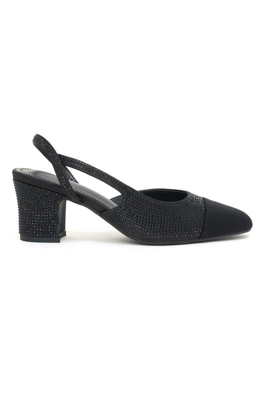 SLINGBACK HEELS-BLACK