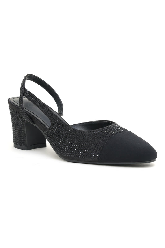 SLINGBACK HEELS-BLACK