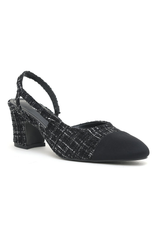 SLINGBACK HEELS-BLACK