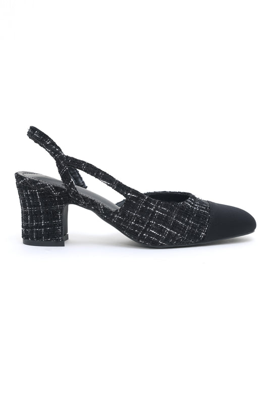 SLINGBACK HEELS-BLACK