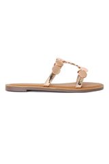 MIDNIGHT GLINT METALLIC DISC SLIDE-CHAMPAGNE