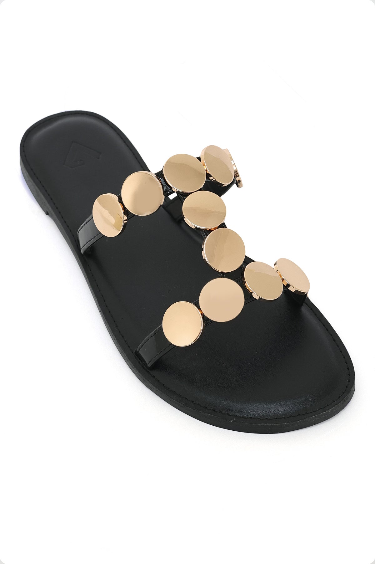 MIDNIGHT GLINT METALLIC DISC SLIDE-BLACK