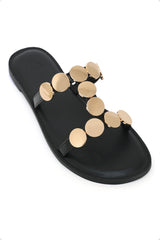 MIDNIGHT GLINT METALLIC DISC SLIDE-BLACK
