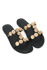 MIDNIGHT GLINT METALLIC DISC SLIDE-BLACK