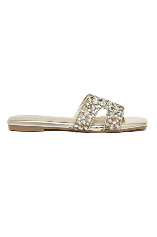 CRYSTAL LUXE SLIDE-GOLD