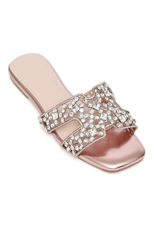 CRYSTAL LUXE SLIDE-PINK
