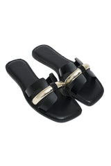 METAL ACCENT SLIDE-BLACK